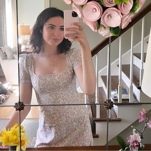 PRINCESS POLLY pink floral mini dress